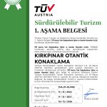 Sürdürülebilir Turizm 1. Aşama Belgesi